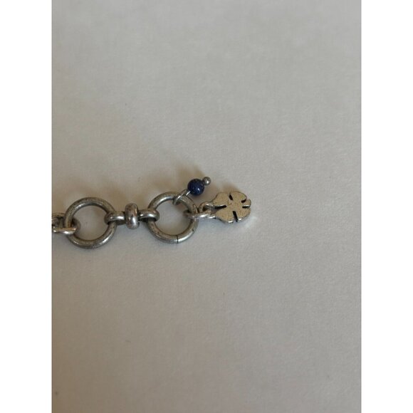 Lucky Brand Bracelet Boho Southwestern Style Blue Oval Cabochons Silver Tone - Picture 5 of 8